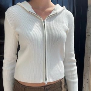 Brandy Melville White Arden Hoodie